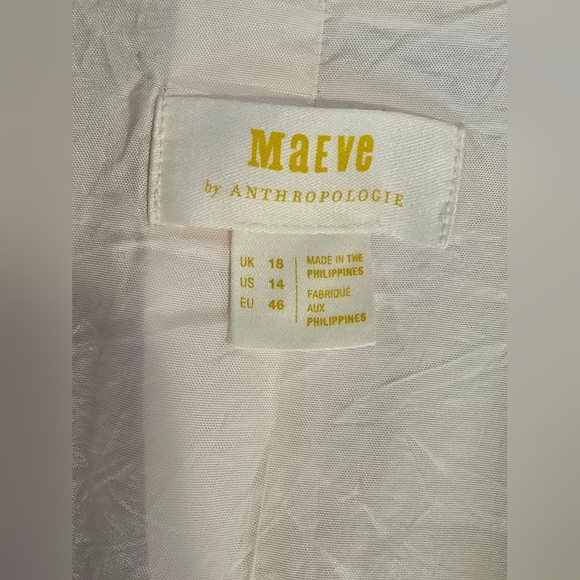 Maeve Anthropologie Striped Roll Sleeve Blazer Size US 14 - Picture 3 of 9